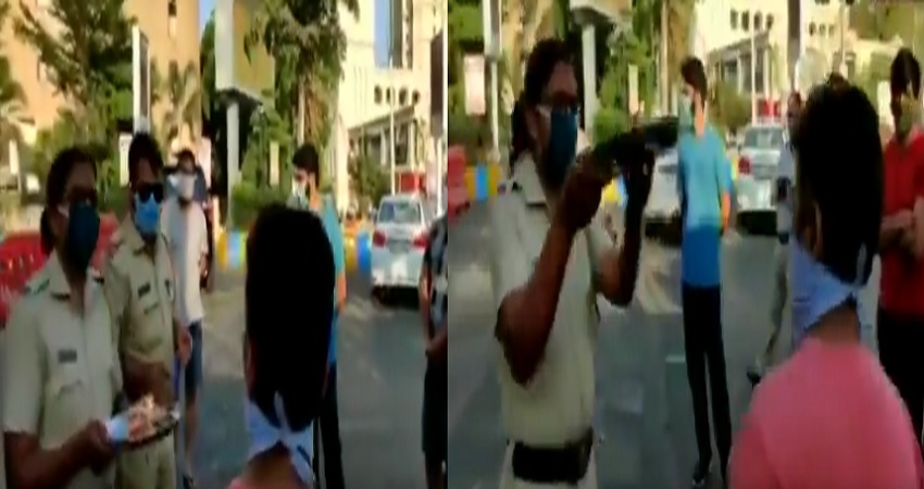 ठाणे में लॉकडाउन तोड़ने वालों की पुलिस ने उतारी आरती, देखें Video ठाणे में लॉकडाउन तोड़ने वालों की पुलिस ने उतारी आरती, देखें Video